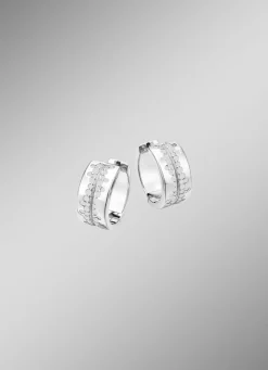 Klassische Creolen mit synth. Zirkonia