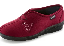 Klassische Damen-Hausschuhe, Weite H, mit Stickerei