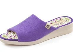 Klassische Damen-Hausschuhe, aus Textilmaterial