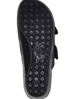 Klassische Damen-Pantoletten, Weite H, mit elastischem Material