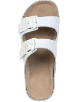 Klassische Damen-Pantoletten, mit verstellbaren Schließen