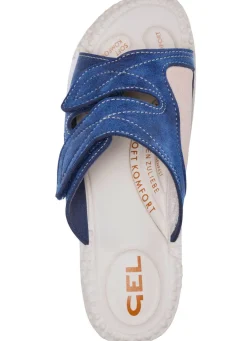 Klassische Damen-Pantoletten, Weite H, mit elastischem Material