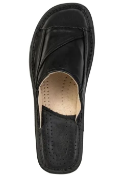 Klassische Damen-Pantoletten, aus Leder