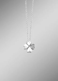 Kleeblatt-Anhänger mit Ankerkette