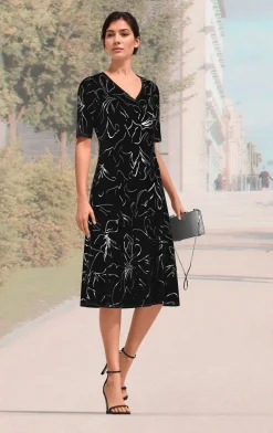 Kleid in Wickeloptik