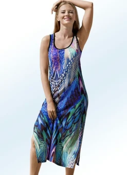 Kleid mit Alloverdessin, ärmellos