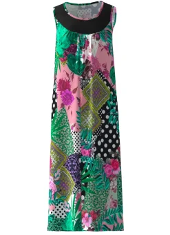 Kleid mit farbbrillantem Druckdessin, ärmellos