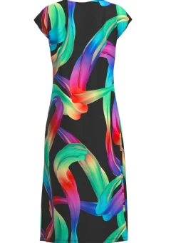 Kleid mit farbbrillantem Druckdessin