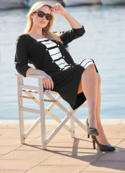 Kleid mit Streifen-Dessin