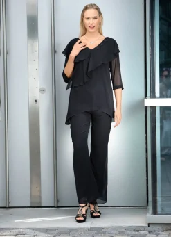 Kombination, 2 tlg. mit funkelnden Zierperlen