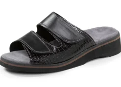 Komfortable Damen-Pantoletten, Weite K, mit Klettverschluss