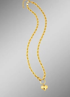 Kordelkette mit Herz-Anhänger
