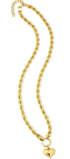 Kordelkette mit Herz-Anhänger