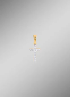 Kreuz-Anhänger mit 12 Diamanten