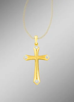 Kreuz-Anhänger mit Diamant