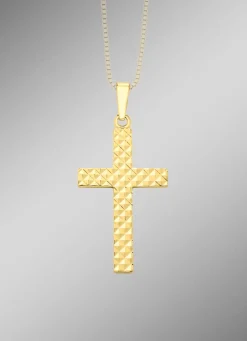 Kreuz-Anhänger mit Diamantmuster