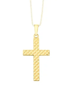 Kreuz-Anhänger mit Diamantmuster