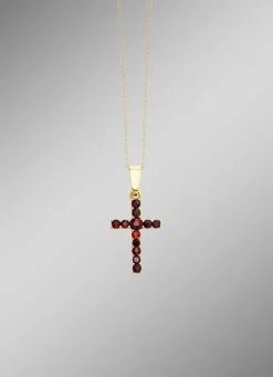 Kreuz-Anhänger mit Granat