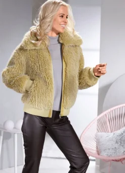 Kurzjacke aus Kunstpelz