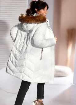 Kurzmantel mit abnehmbarer Kapuze