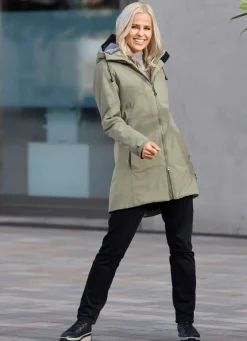 Kurzmantel mit fester Kapuze