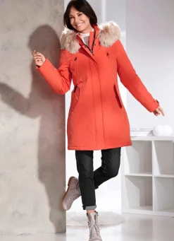 Kurzmantel mit größenverstellbarer Kapuze