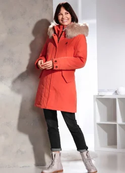 Kurzmantel mit größenverstellbarer Kapuze