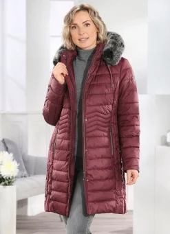 Kurzmantel mit seitlicher Längssteppung