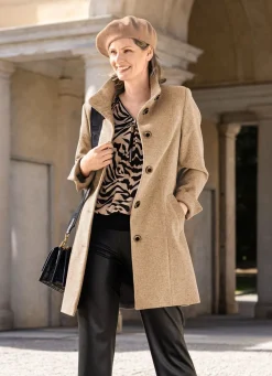 Kurzmantel mit Stehkragen