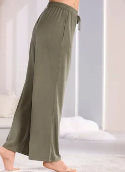 Lange Laurina Lounge-Hose, mit Kordelzug und Taschen