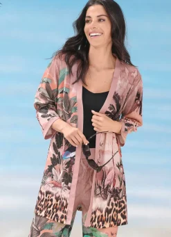 Laurina Blusenjacke mit farbbrillantem Druckdessin