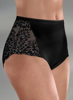 Laurina Dreierpack Slips mit hübscher Elastikspitze