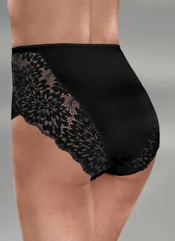 Laurina Dreierpack Slips mit hübscher Elastikspitze