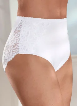 Laurina Dreierpack Slips mit Elastikspitze