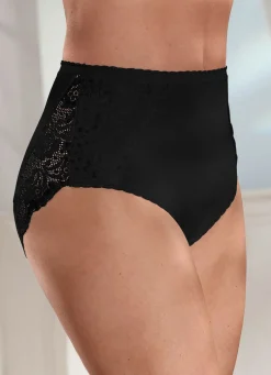 Laurina Dreierpack Slips mit Elastikspitze