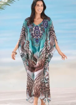 Laurina Kaftan mit Schmucksteinchen