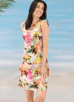 Laurina Kleid mit farbbrillantem Druckdessin