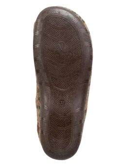 Laurina Pantoffel aus floral bedrucktem Filzmaterial