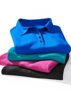 Laurina Poloshirt mit Knopfleiste