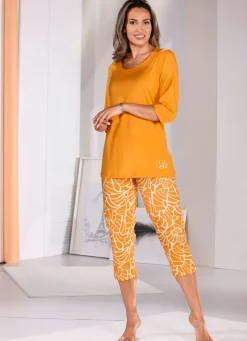 Laurina Schlafanzug mit 3/4-langen Ärmeln und 7/8-langer Hose