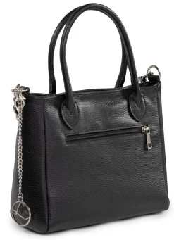 Laurina Tasche aus genarbtem Kalb-Nappaleder mit Zierkette