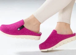 Laurina, trendige Damen-Hausschuhe, Weite G, mit anatomisch geformtem Fußbett