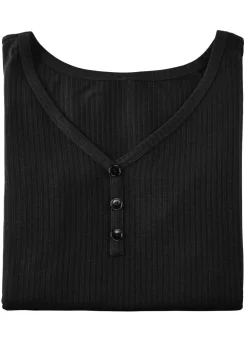 Laurina Trägershirt mit Zierknopfleiste