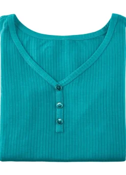 Laurina Trägershirt mit Zierknopfleiste