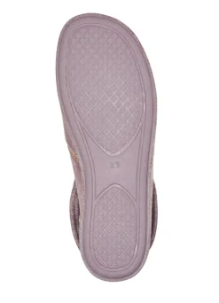 Laurina, warme Damen-Hausschuhe, mit Gummizug