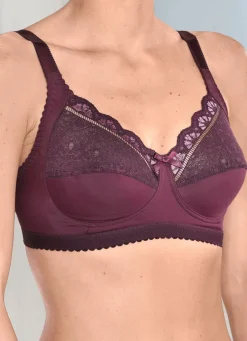 Laurina Zweierpack BH mit farbharmonischer Elastikspitze