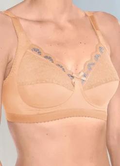 Laurina Zweierpack BH mit farbharmonischer Elastikspitze