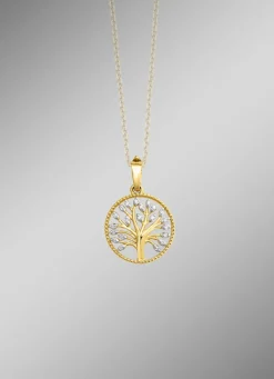 Lebensbaum-Anhänger mit 21 Brillanten