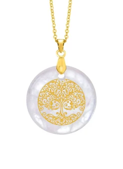 Lebensbaum-Anhänger mit Bergkristall