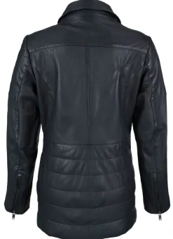 Lederjacke mit Umlegekragen